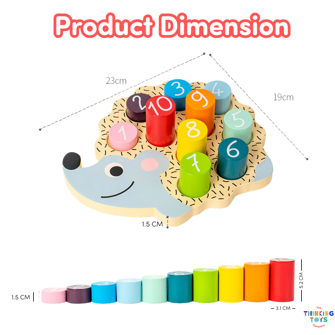 Hedgehog Wooden Cognitive Board