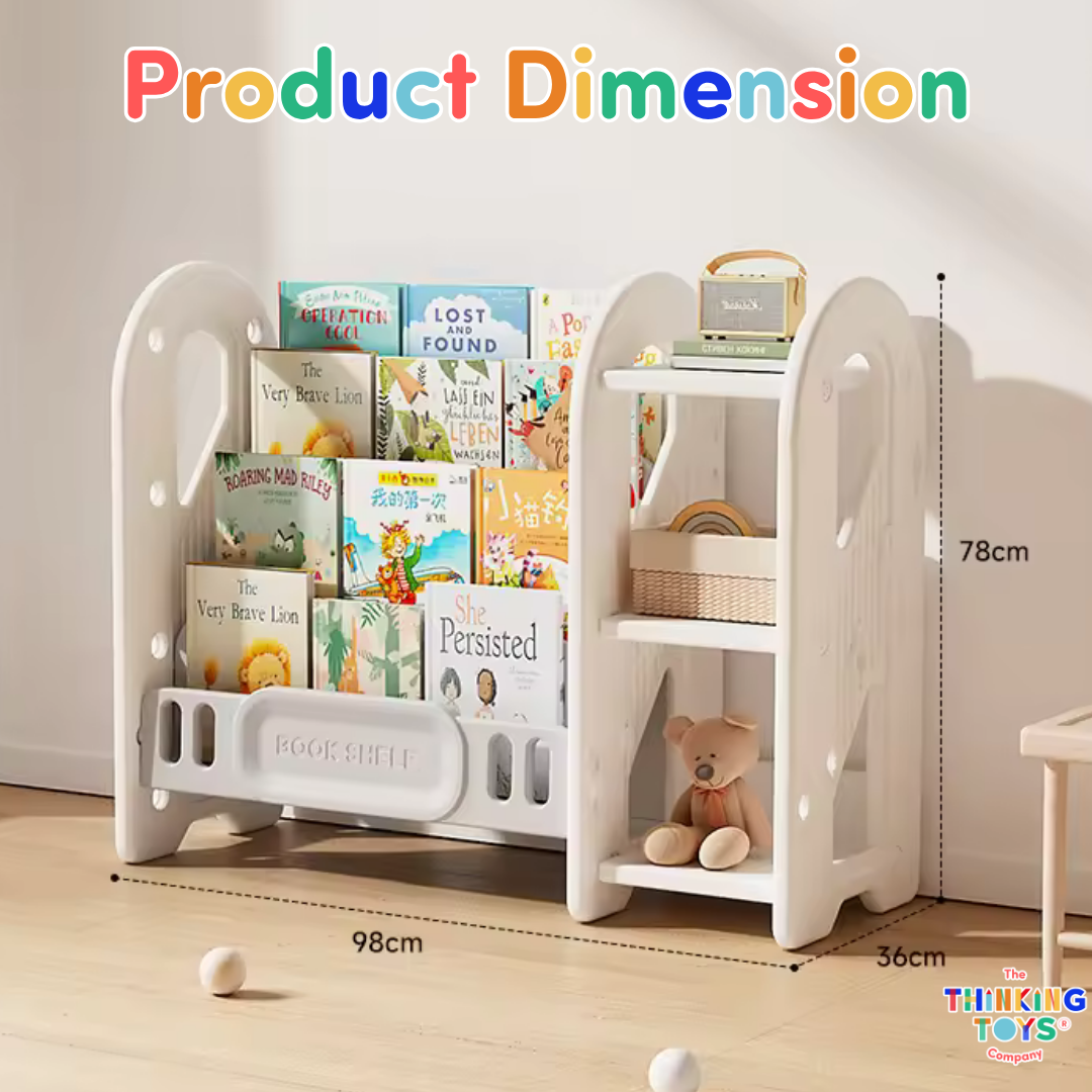 Luna Bookshelf With Side Storage