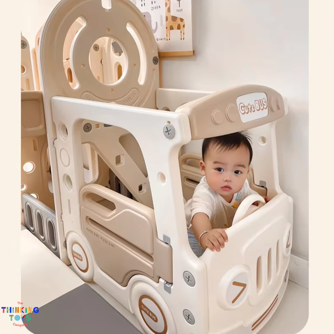 KUMI CAR PLAYHOUSE WITH SLIDE PLAYGROUND