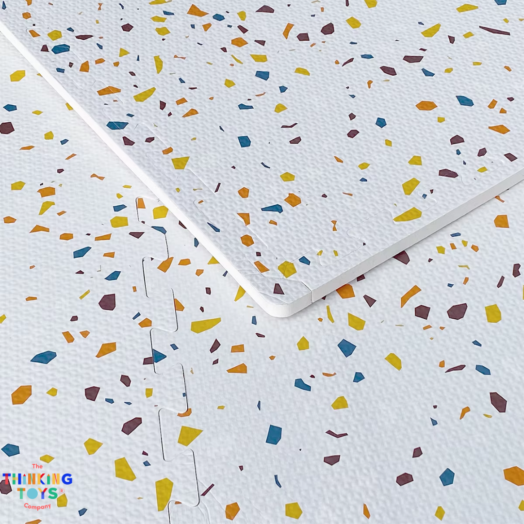 EVA Puzzle Play Mat (Blue yellow Orange Terrazzo)