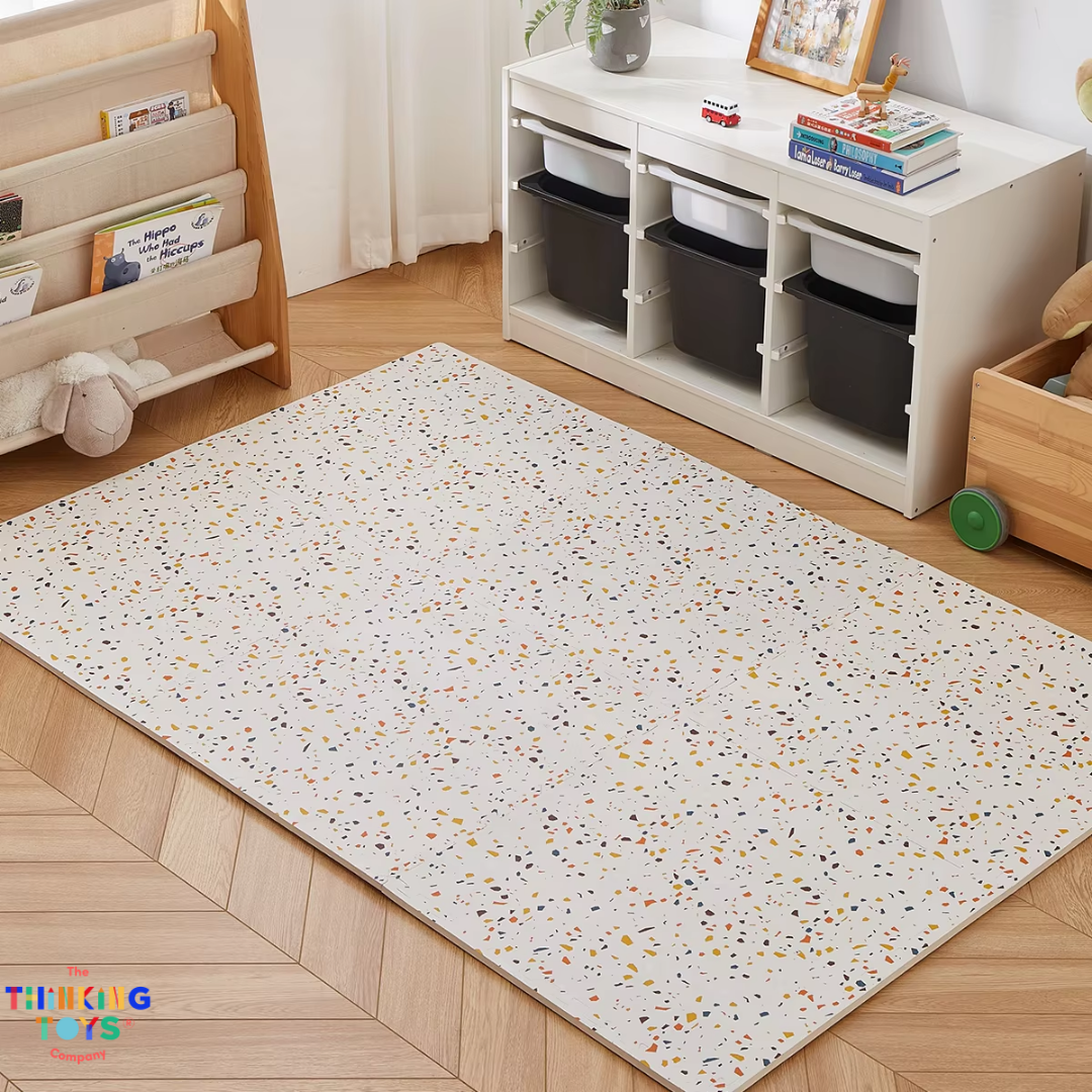 EVA Puzzle Play Mat (Blue yellow Orange Terrazzo)