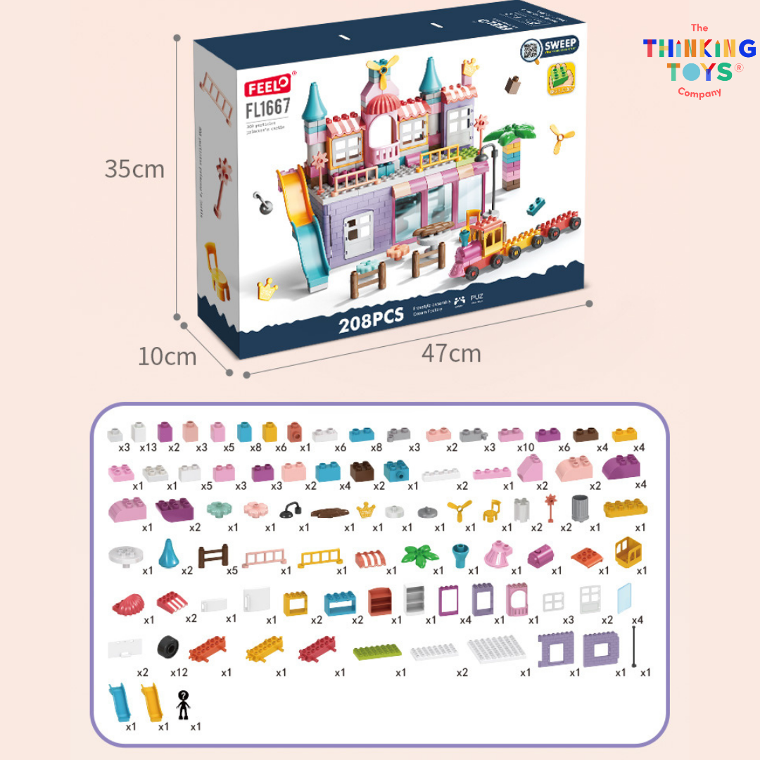 CREATIVE BUILDING BLOCKS Pink Dollhouse 400 PCS