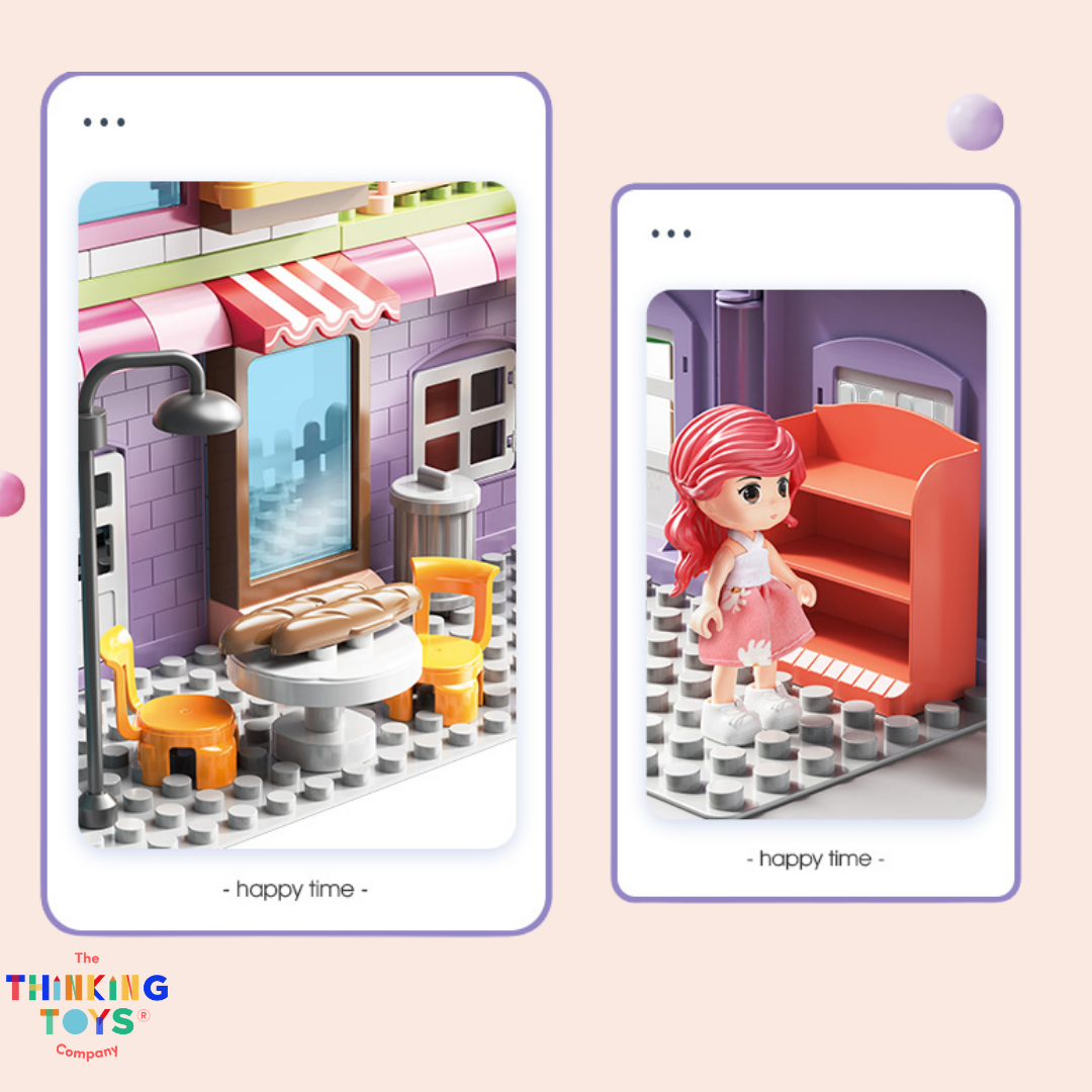 CREATIVE BUILDING BLOCKS Pink Dollhouse 400 PCS