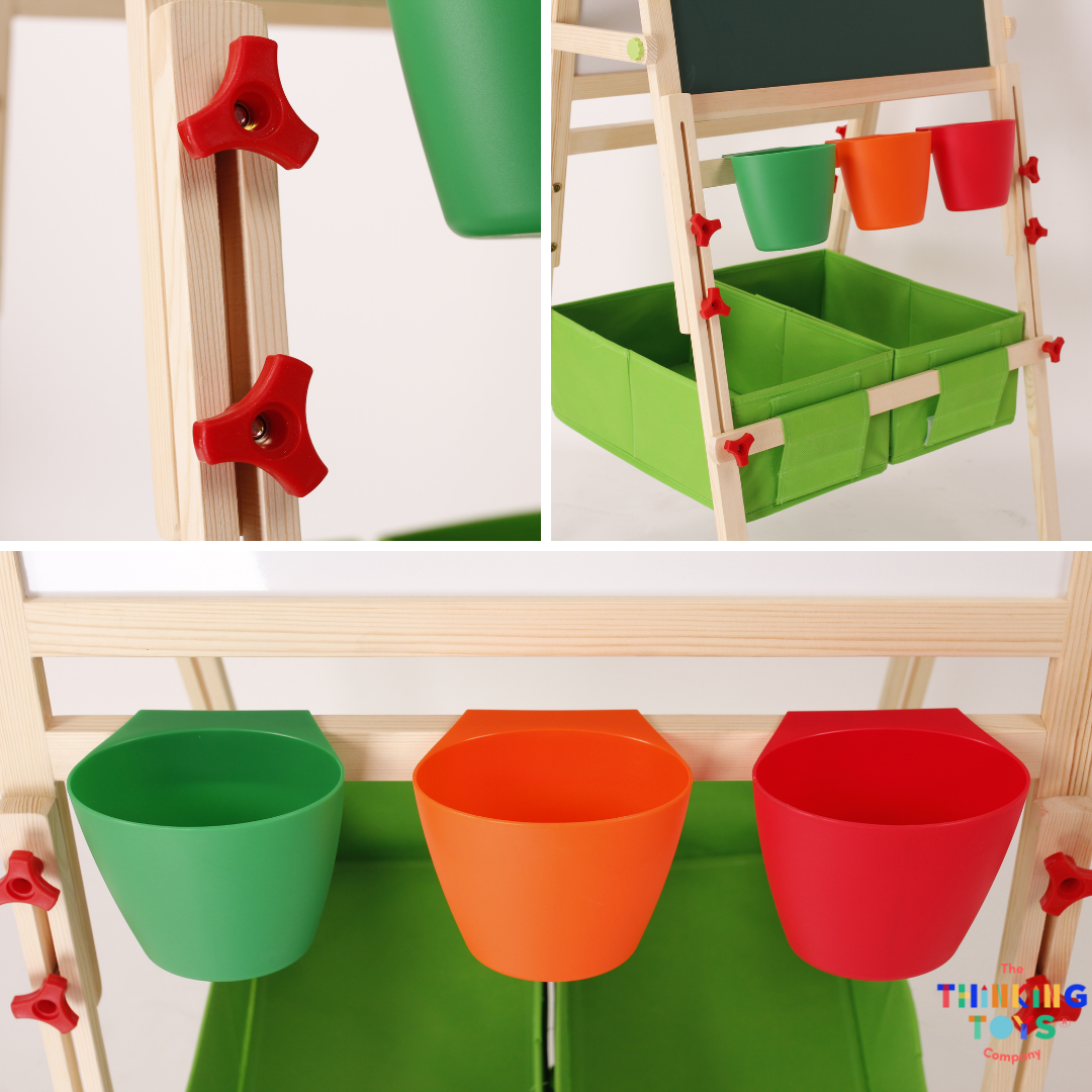 3 IN 1 Chalkboard, Whiteboard and Painting Easel