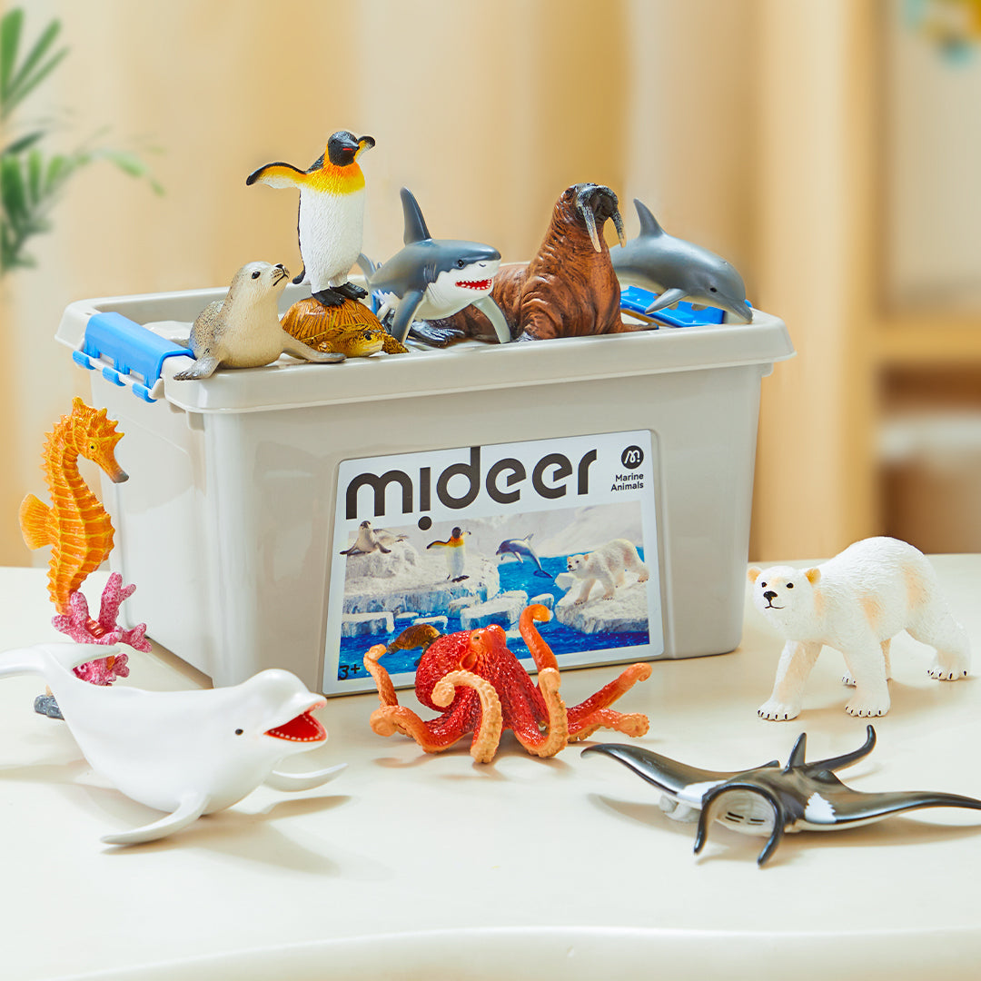 AT003, MIDEER Realistic Marine Animal Toy Set, The MIDEER Realistic Marine Animal Toy Set helps kids explore the underwater world with detailed figurines. Great for pretend play, storytelling, and early science learning.