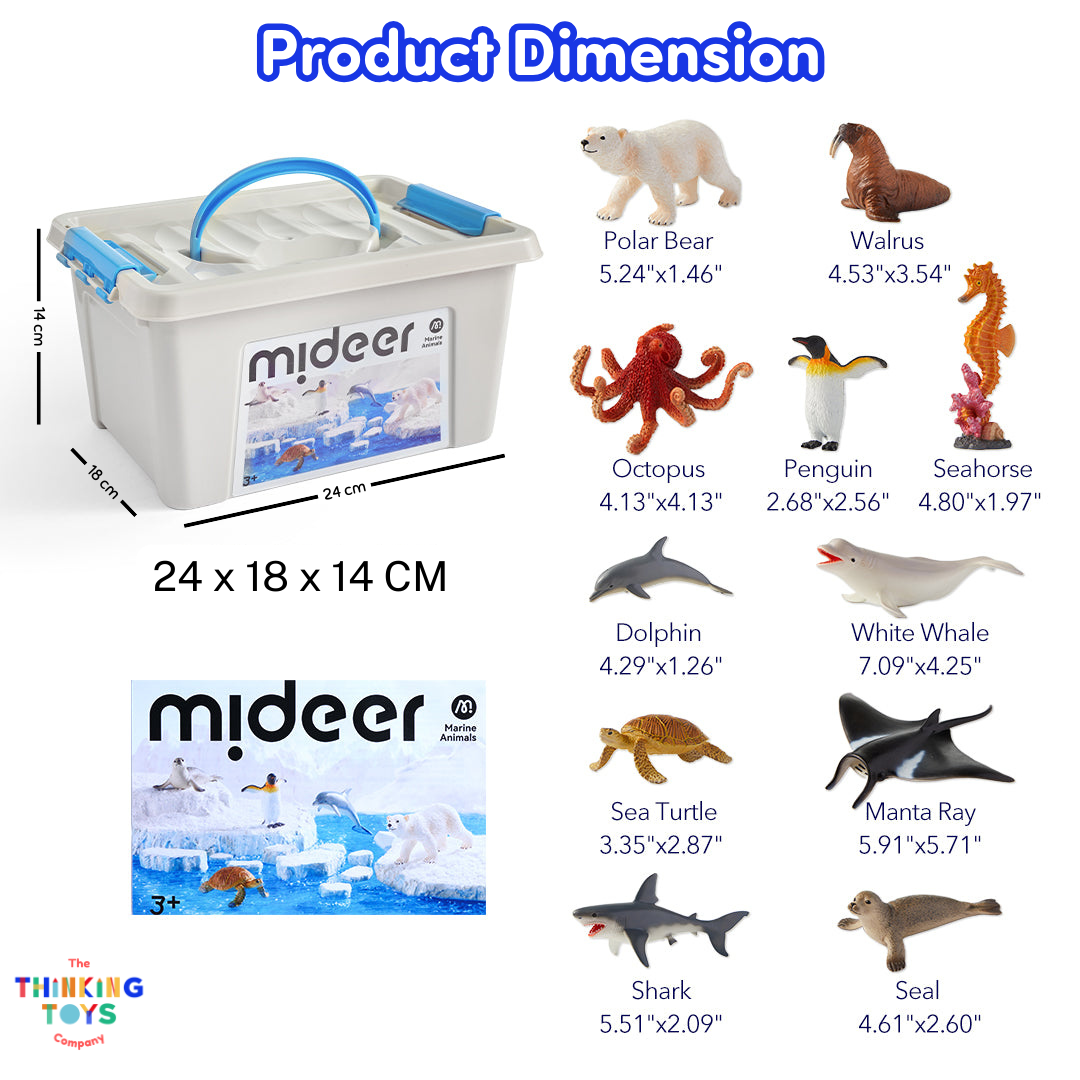 AT003, MIDEER Realistic Marine Animal Toy Set, The MIDEER Realistic Marine Animal Toy Set helps kids explore the underwater world with detailed figurines. Great for pretend play, storytelling, and early science learning.