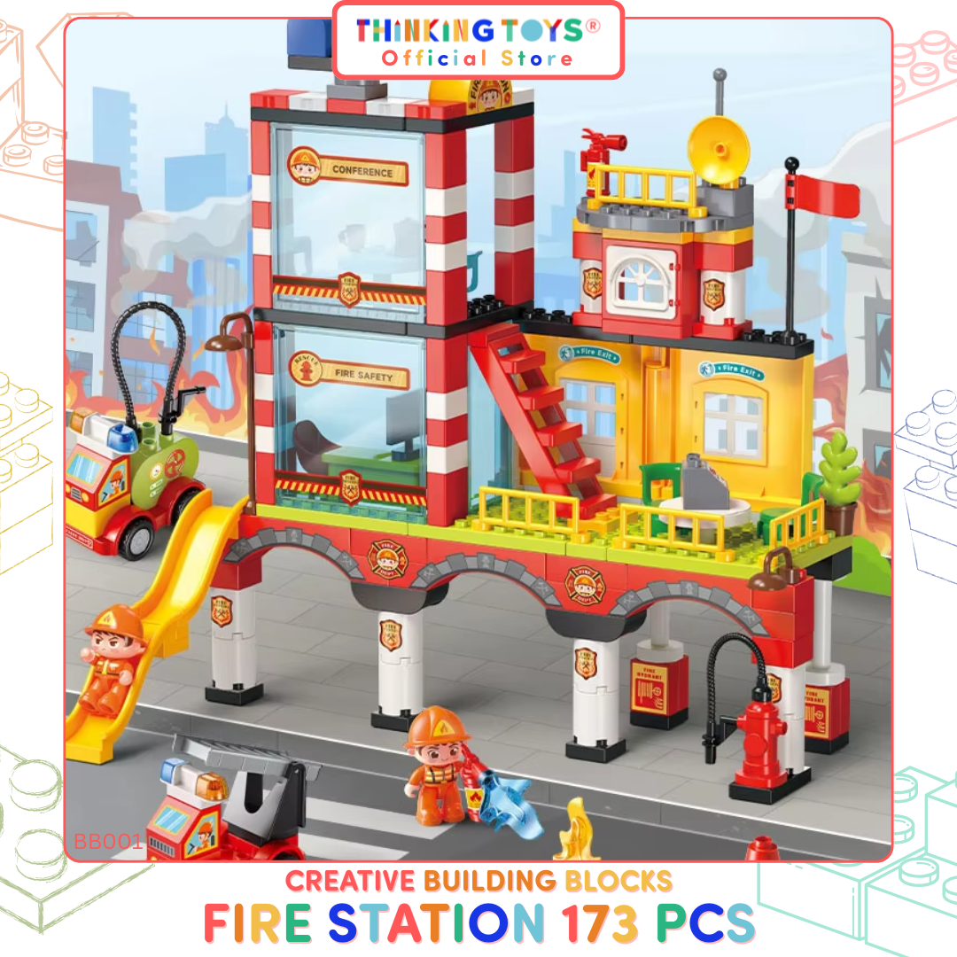 CREATIVE BUILDING BLOCKS Fire Station 173 PCS