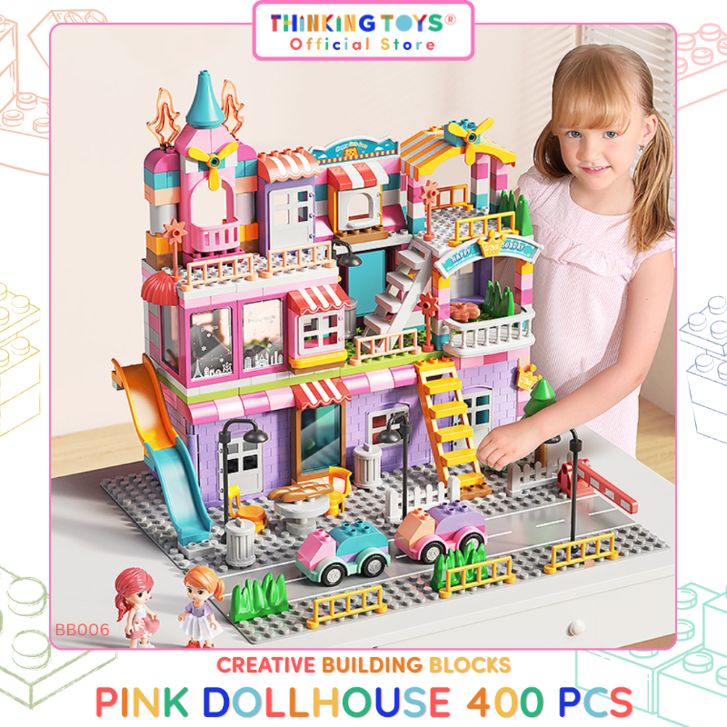 BB006, CREATIVE BUILDING BLOCKS 400 PCS , Offers hours of building fun that enhances imagination, problem-solving, and focus.