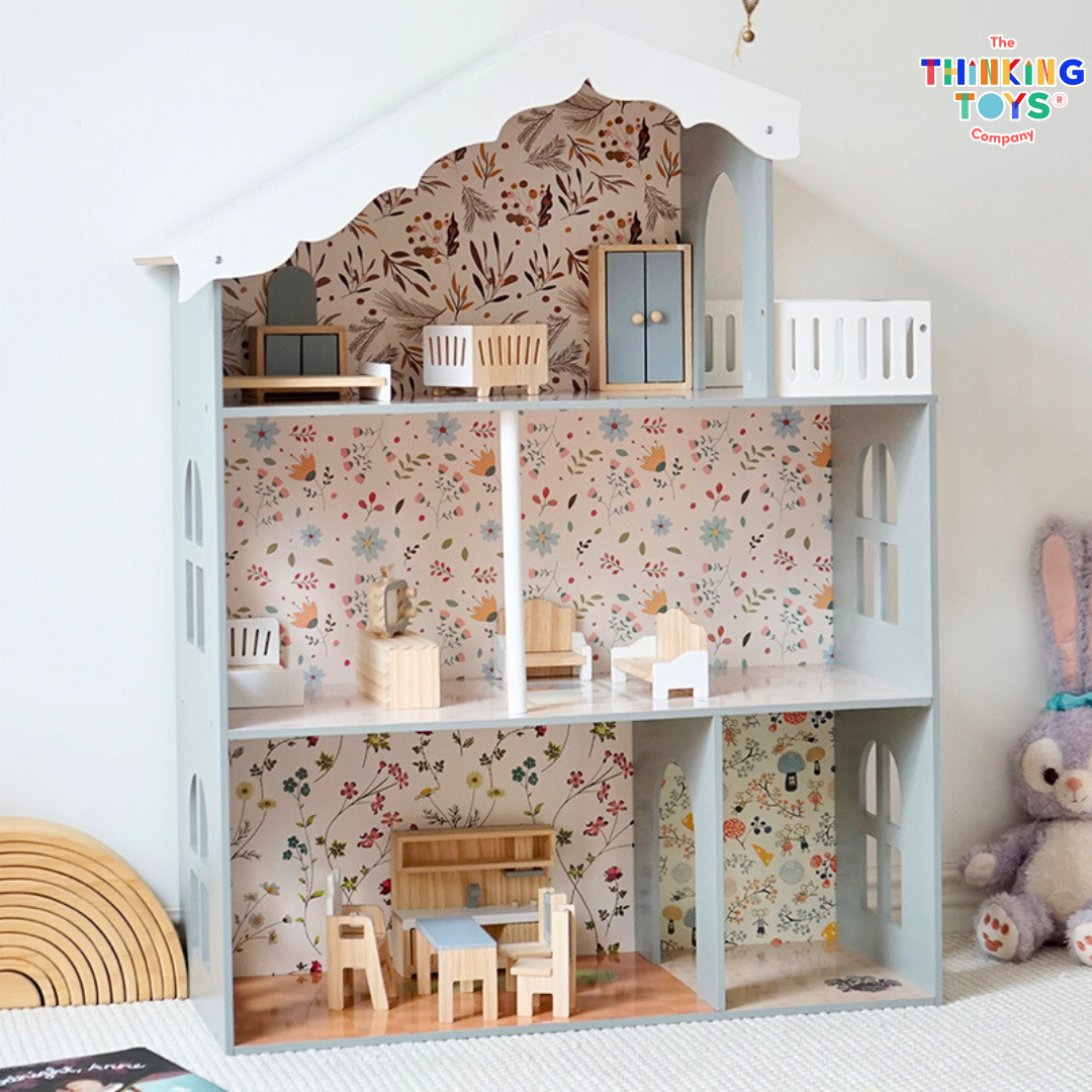 DH007, SOFIA 3-Storey Wooden Dollhouse 2