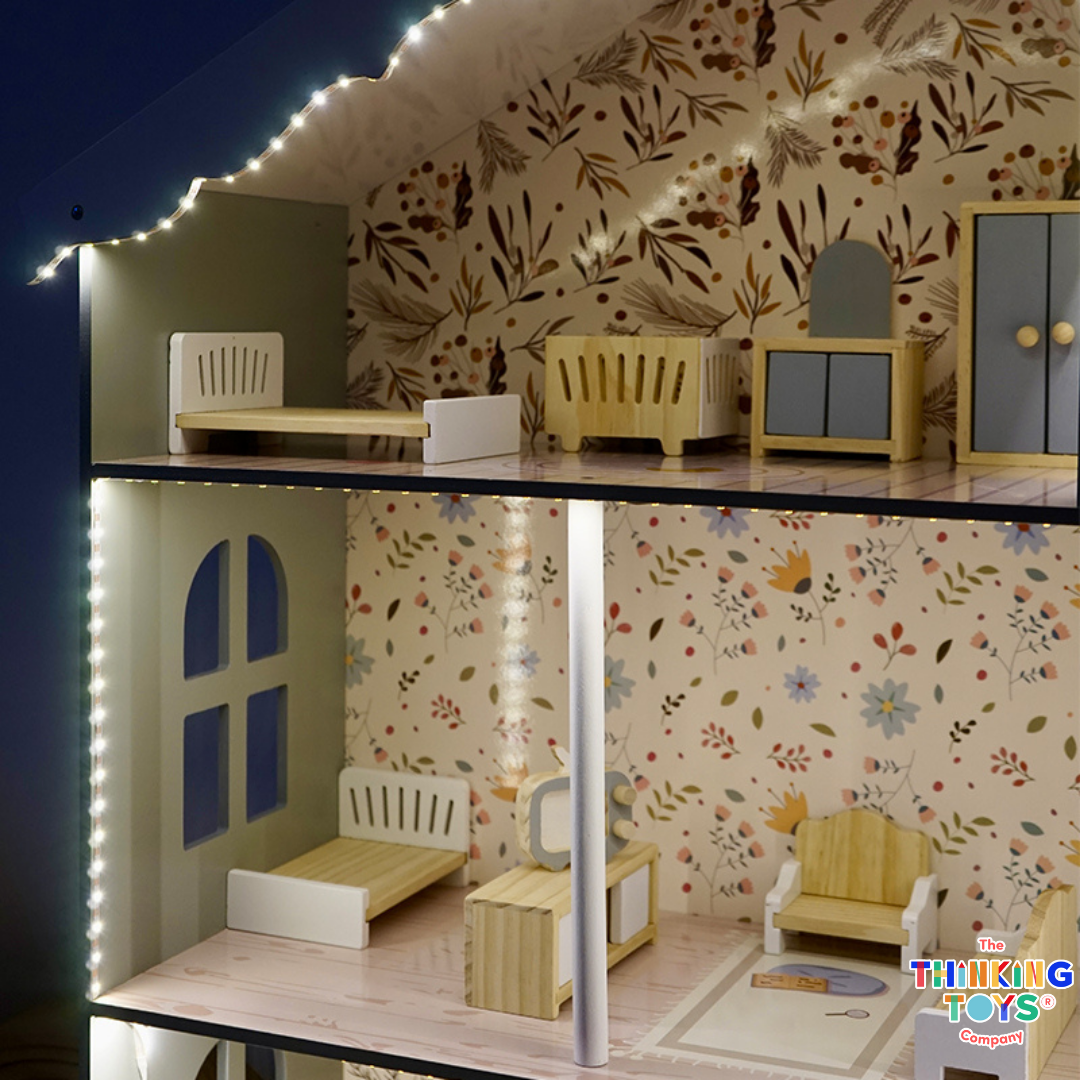 DH007, SOFIA 3-Storey Wooden Dollhouse 4