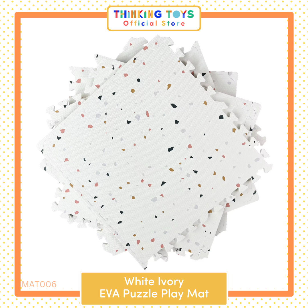 EVA Puzzle Play Mat - White Ivory
