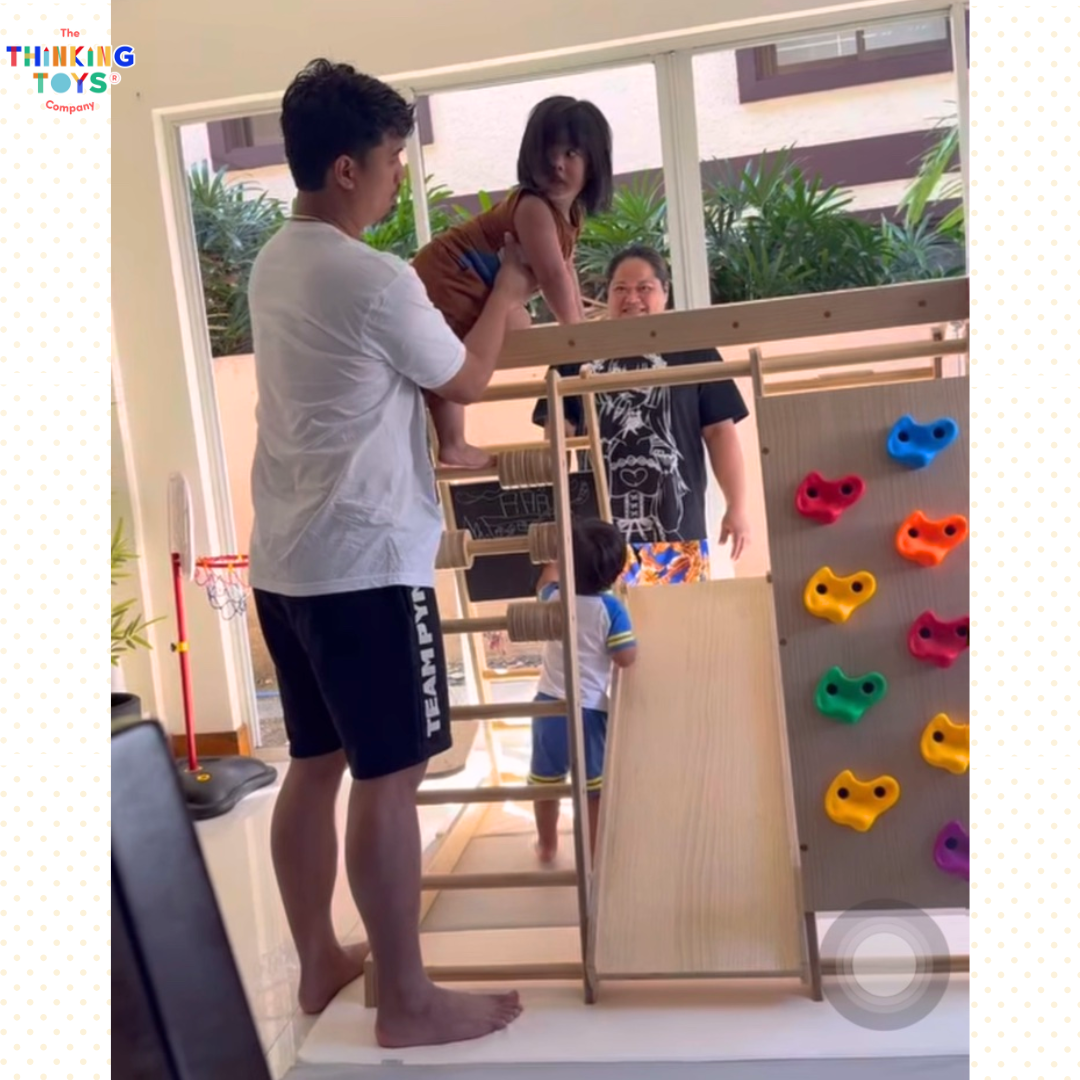 MPG003, HAPPY FEET 8 in 1 Wooden Jungle Playgym, Creates endless fun with climbing, sliding, and exploring that nurture creativity and active movement.