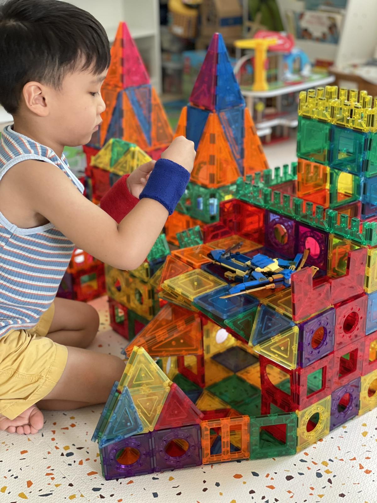 MT001, CITY 130-Piece Magnetic Tiles Set,