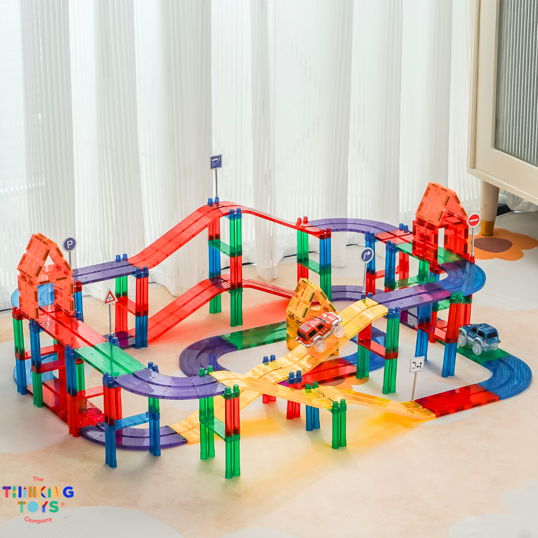 MT006-C, MAGNETILES Race Car, Builds problem-solving and creativity while inspiring interactive storytelling play.