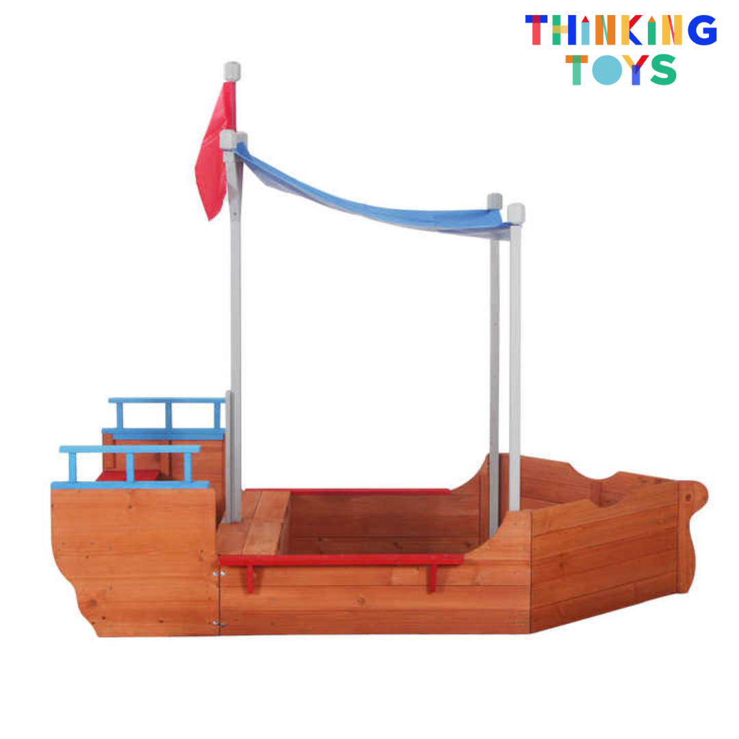 OP001, HAPPYFEET Sailboat Sandpit , Sparks outdoor creativity with a themed play space for digging, building, and sensory adventures.