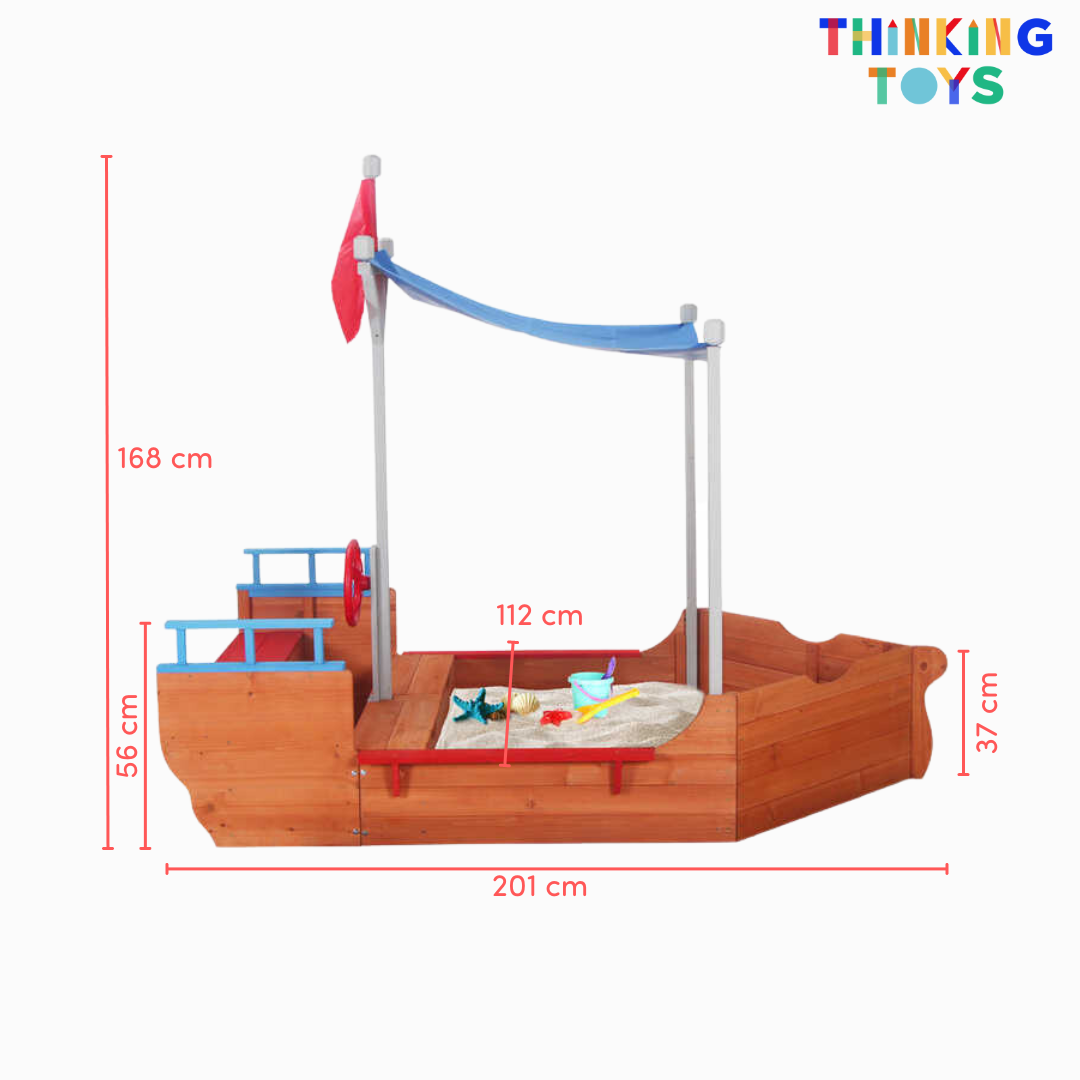 OP001, HAPPYFEET Sailboat Sandpit , Sparks outdoor creativity with a themed play space for digging, building, and sensory adventures.