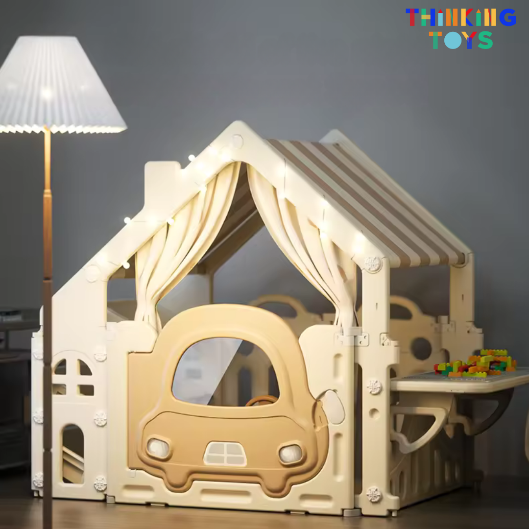 PH003-K, Car Play House, Promotes active play and gross motor development with a safe, fun sliding activity.