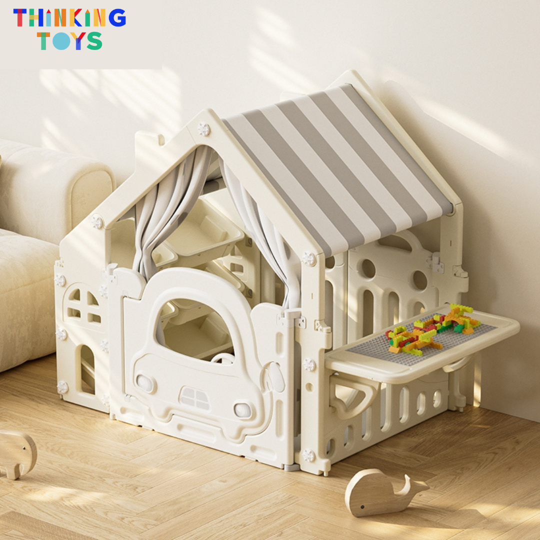 PH003-K, Car Play House, Promotes active play and gross motor development with a safe, fun sliding activity.