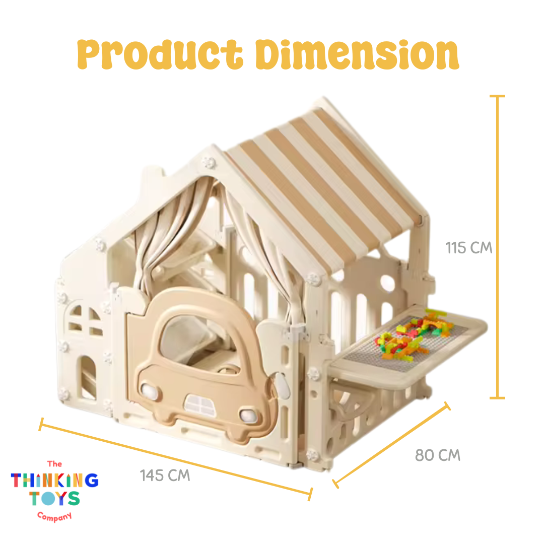 PH003-K, Car Play House, Promotes active play and gross motor development with a safe, fun sliding activity.