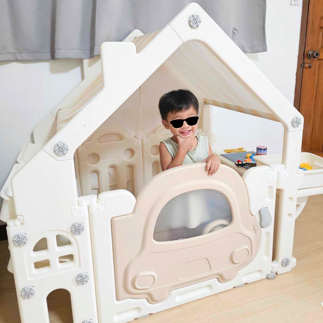 PH003-K, Car Play House, Promotes active play and gross motor development with a safe, fun sliding activity.
