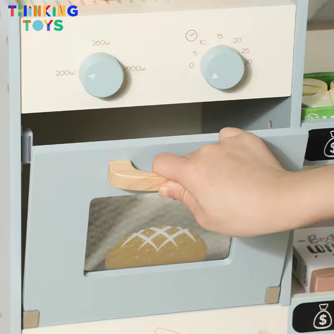 PP013, Super Market with
Coffee and Vending Machine, Promotes imaginative role play, teamwork, and learning as kids set up their own market.