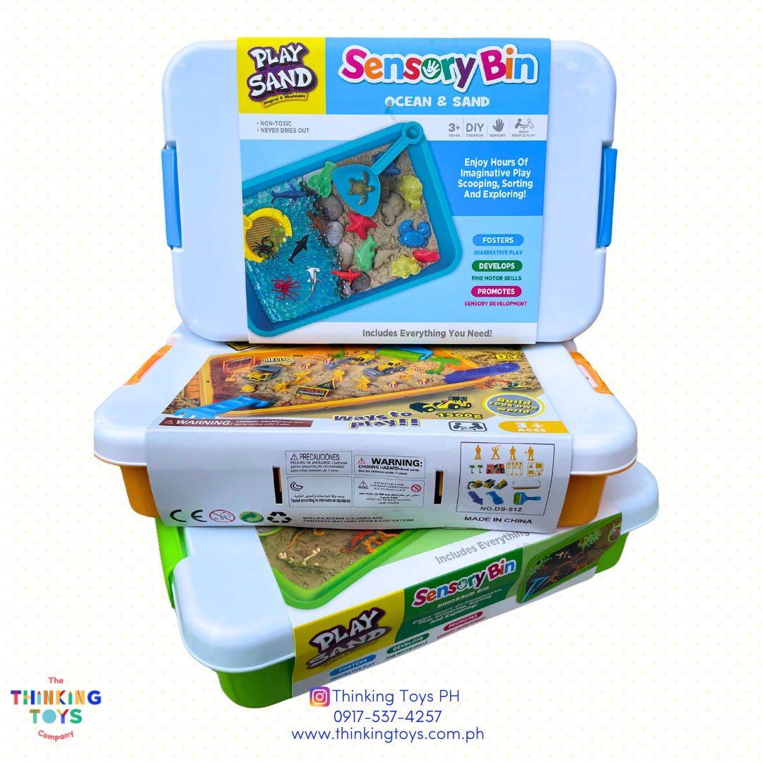 SK001, Marine Life Kinetic Sand Box, Enhances creativity and focus through tactile exploration and role play with sand.