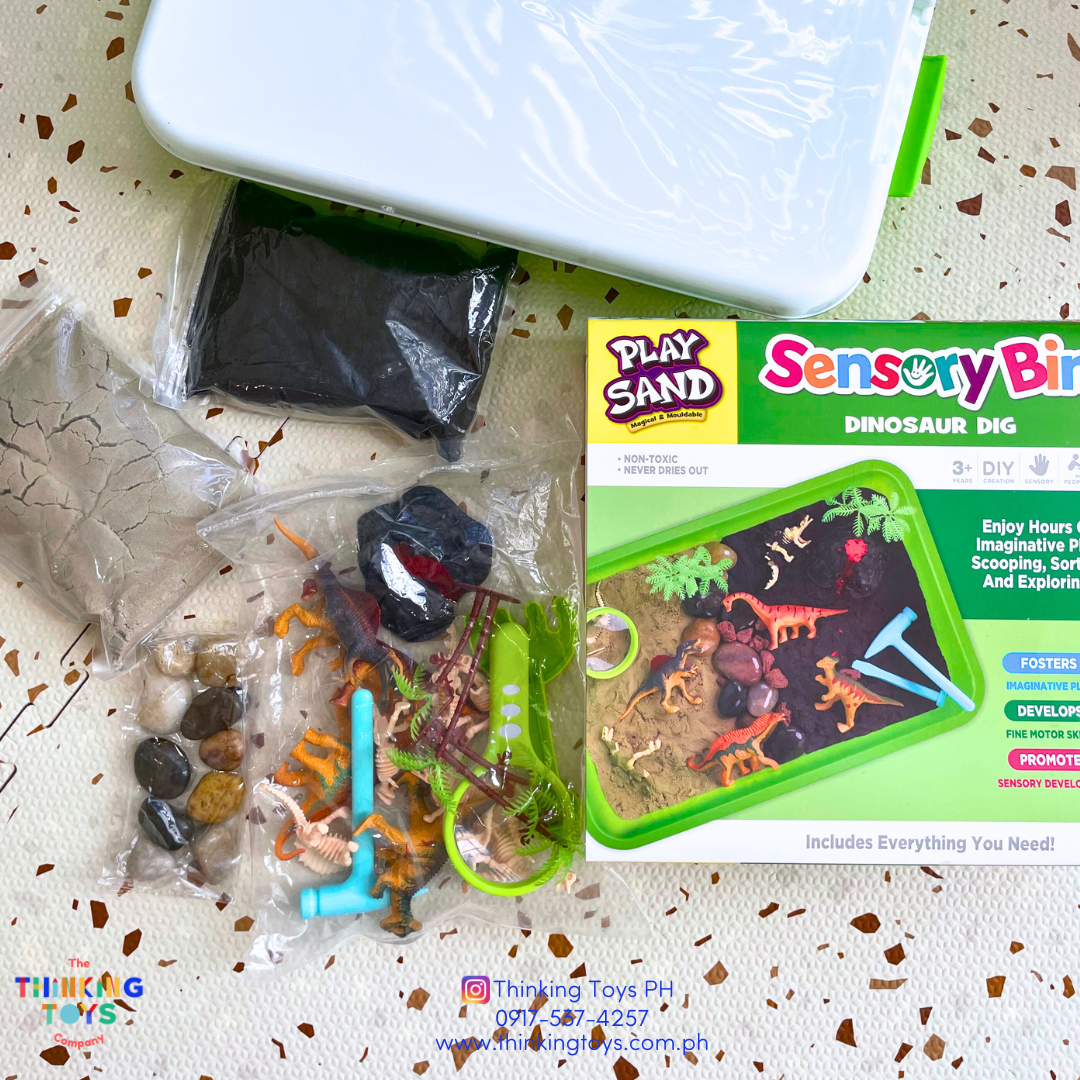 SK002, Kinetic Play Sand
Dinosaur sensory box, Adapts for learning, play, and art while saving space and supporting independence.