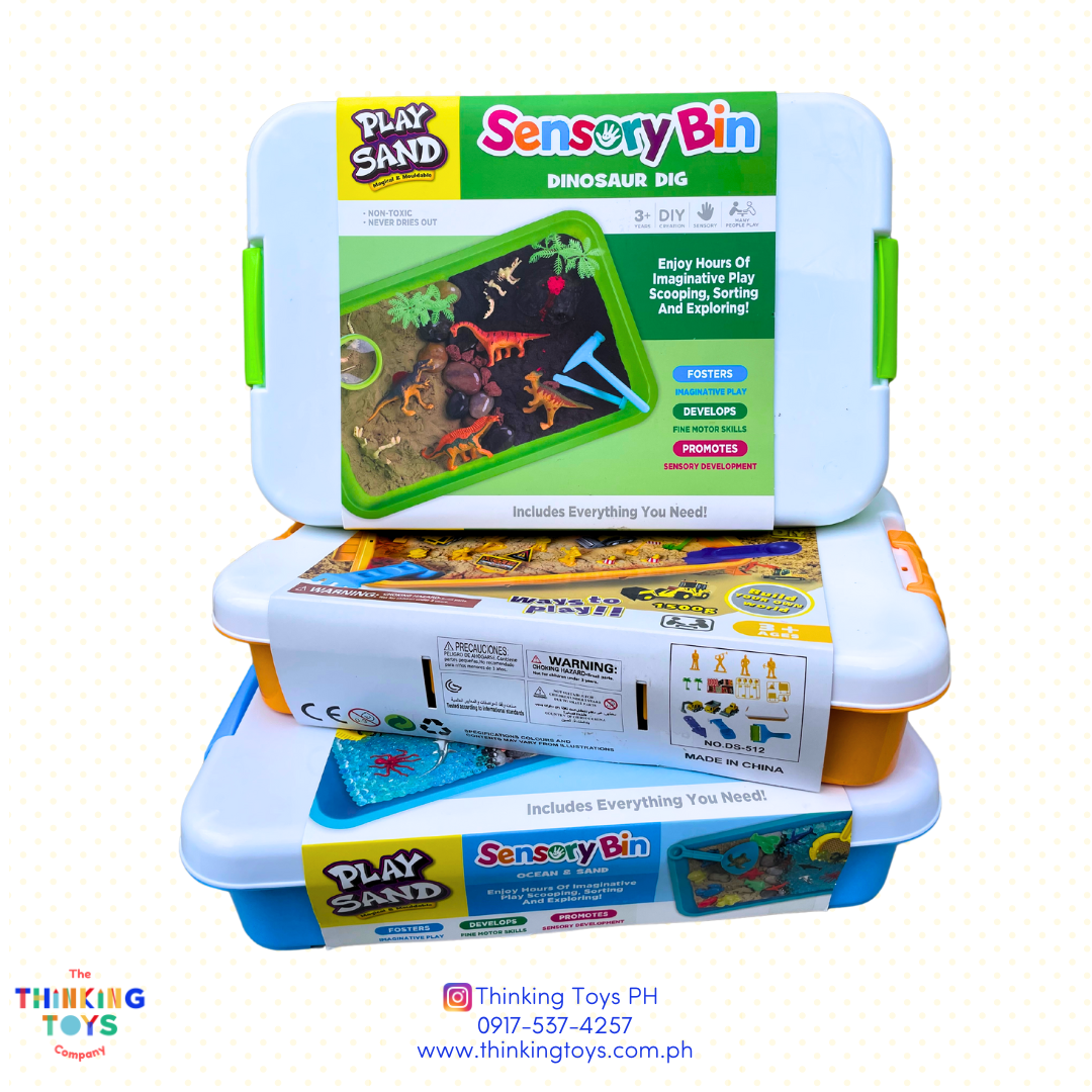 "SK002, Kinetic Play Sand
Dinosaur sensory box, Adapts for learning, play, and art while saving space and supporting independence."