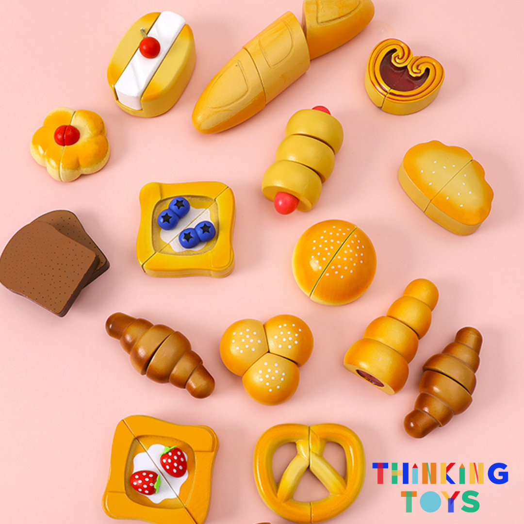 SP001, PLAYSHOP Wooden Strawberry Bread Oven Toaster Playset, Fosters dessert role play that develops imagination and storytelling with friends.