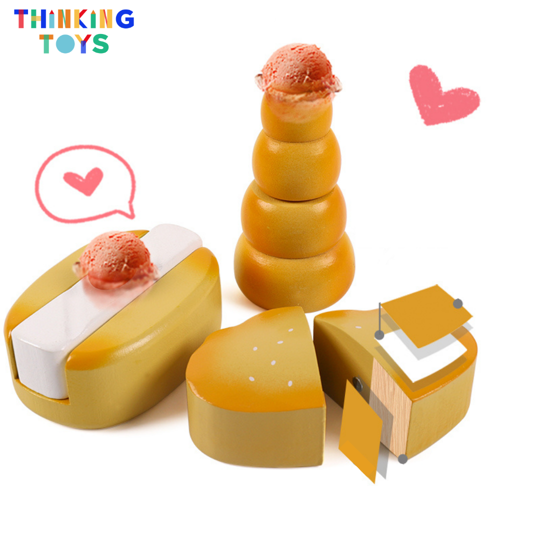 SP001, PLAYSHOP Wooden Strawberry Bread Oven Toaster Playset, Fosters dessert role play that develops imagination and storytelling with friends.