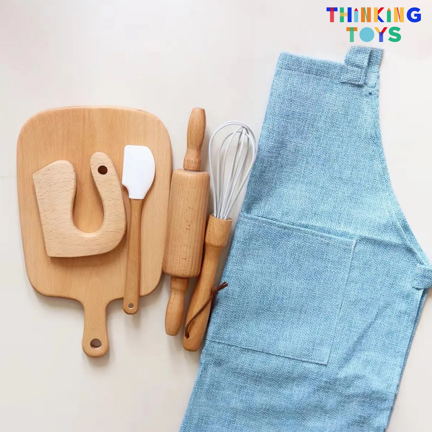 SP011, MYFIRST Real Baking Tools and Apron, Introduces kids to safe kitchen fun while building confidence and hands-on skills.