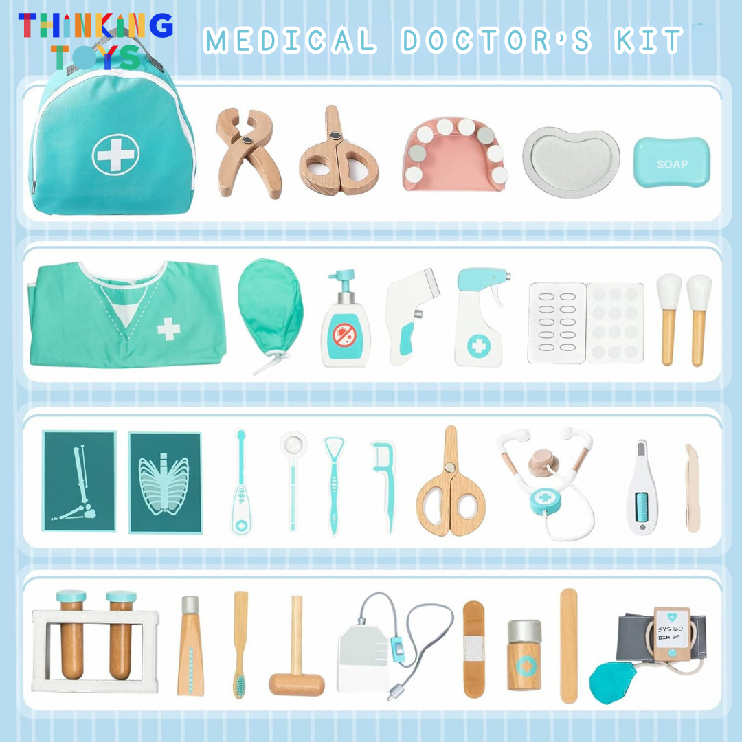 SP012, Medical Doctor’s Kit, Encourages role play that fosters empathy, problem-solving, and curiosity about healthcare.