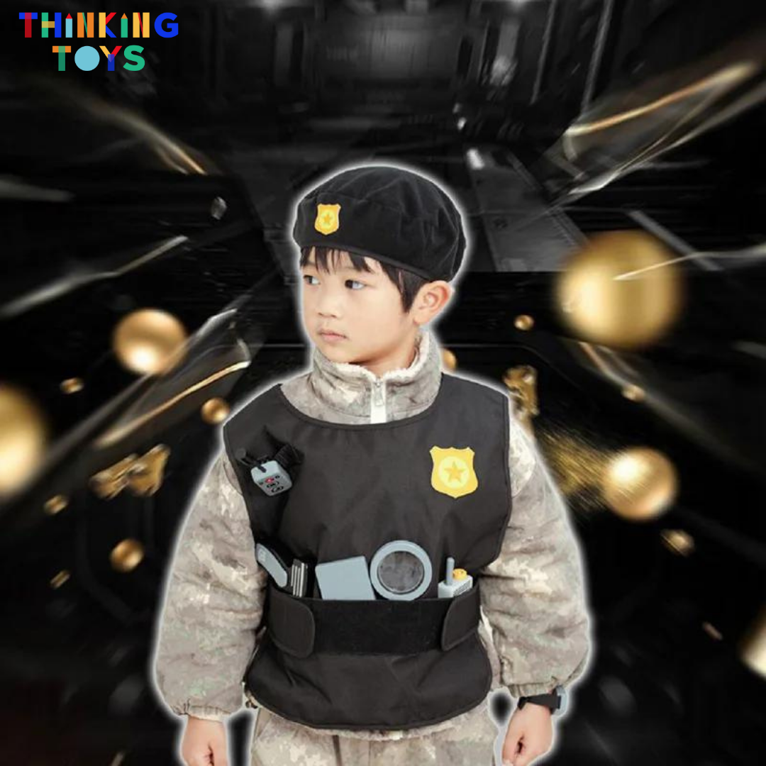 SP013, Police Officer Playset, Promotes hands-on learning of healthy habits through fun pretend cooking activities.