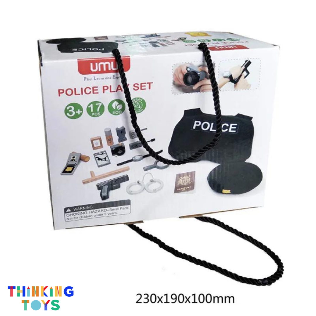 SP013, Police Officer Playset, Promotes hands-on learning of healthy habits through fun pretend cooking activities.
