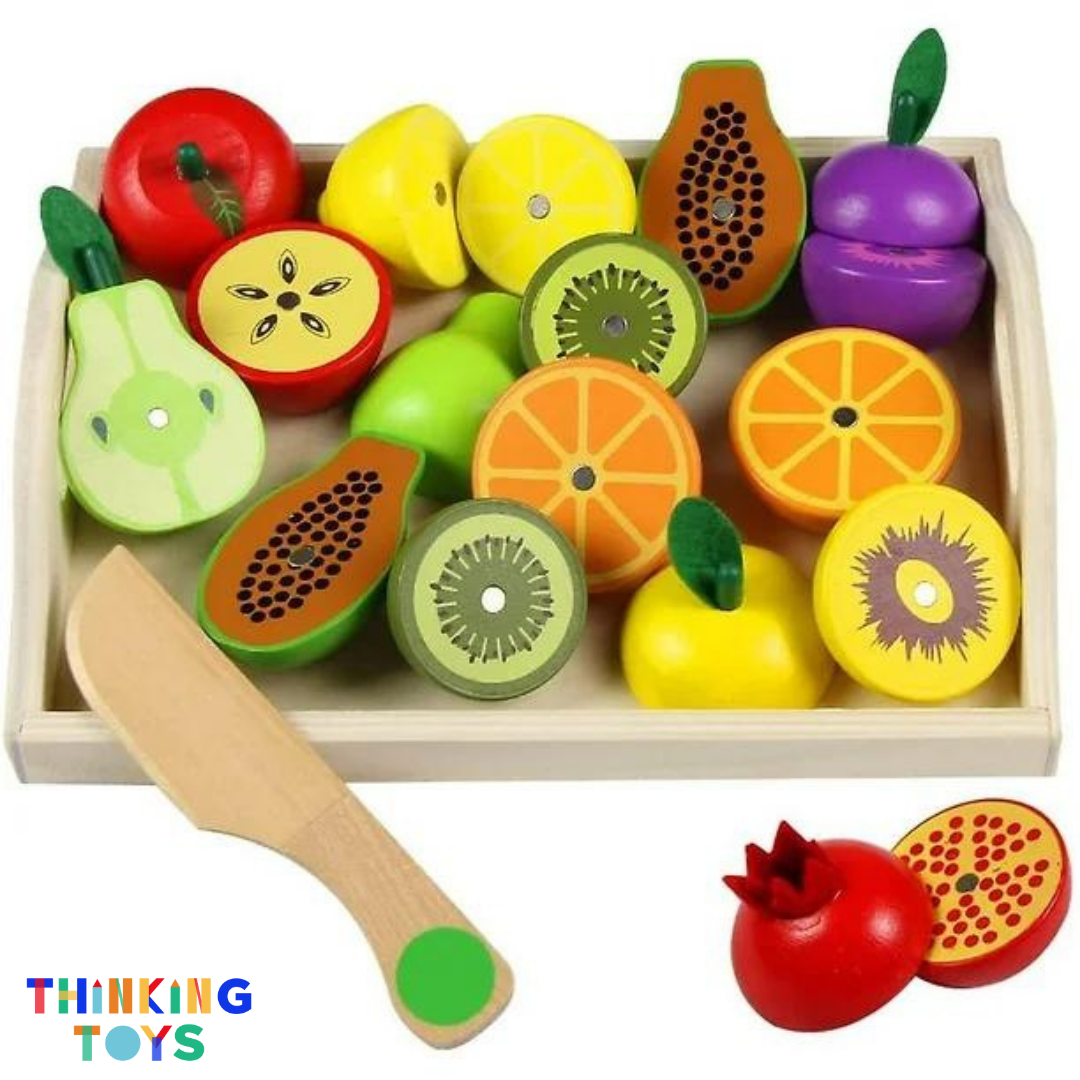 SP014, 9-Piece Fruits Slicing Set, Builds motor skills and creativity with interactive pretend food preparation play.