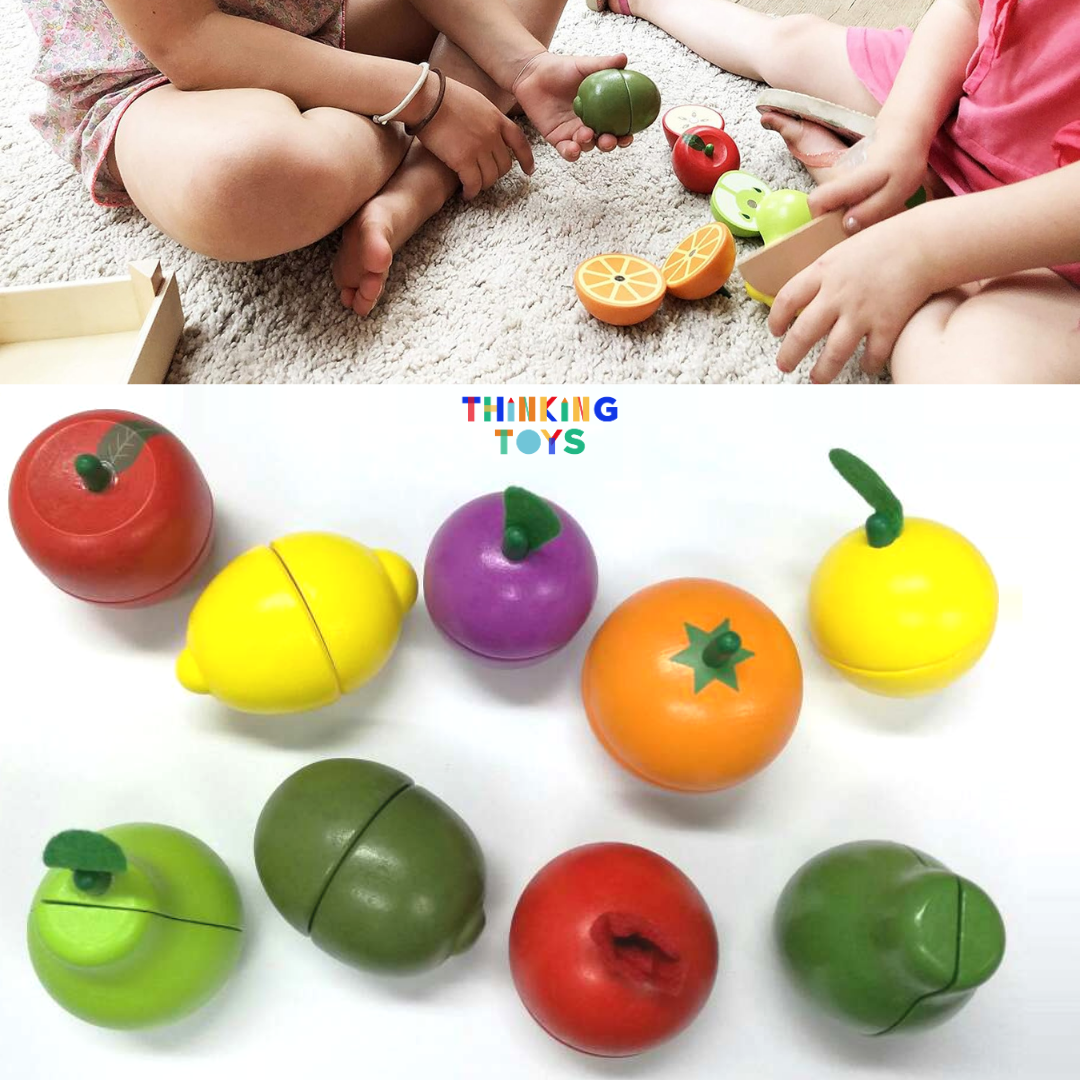 SP014, 9-Piece Fruits Slicing Set, Builds motor skills and creativity with interactive pretend food preparation play.