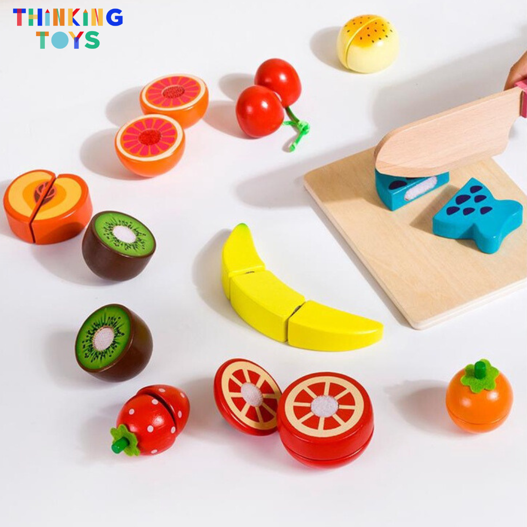 SP015, 40-Piece Fruits and Vegetables Slicing Set, Inspires social imagination as children host tea parties, share stories, and create fun.