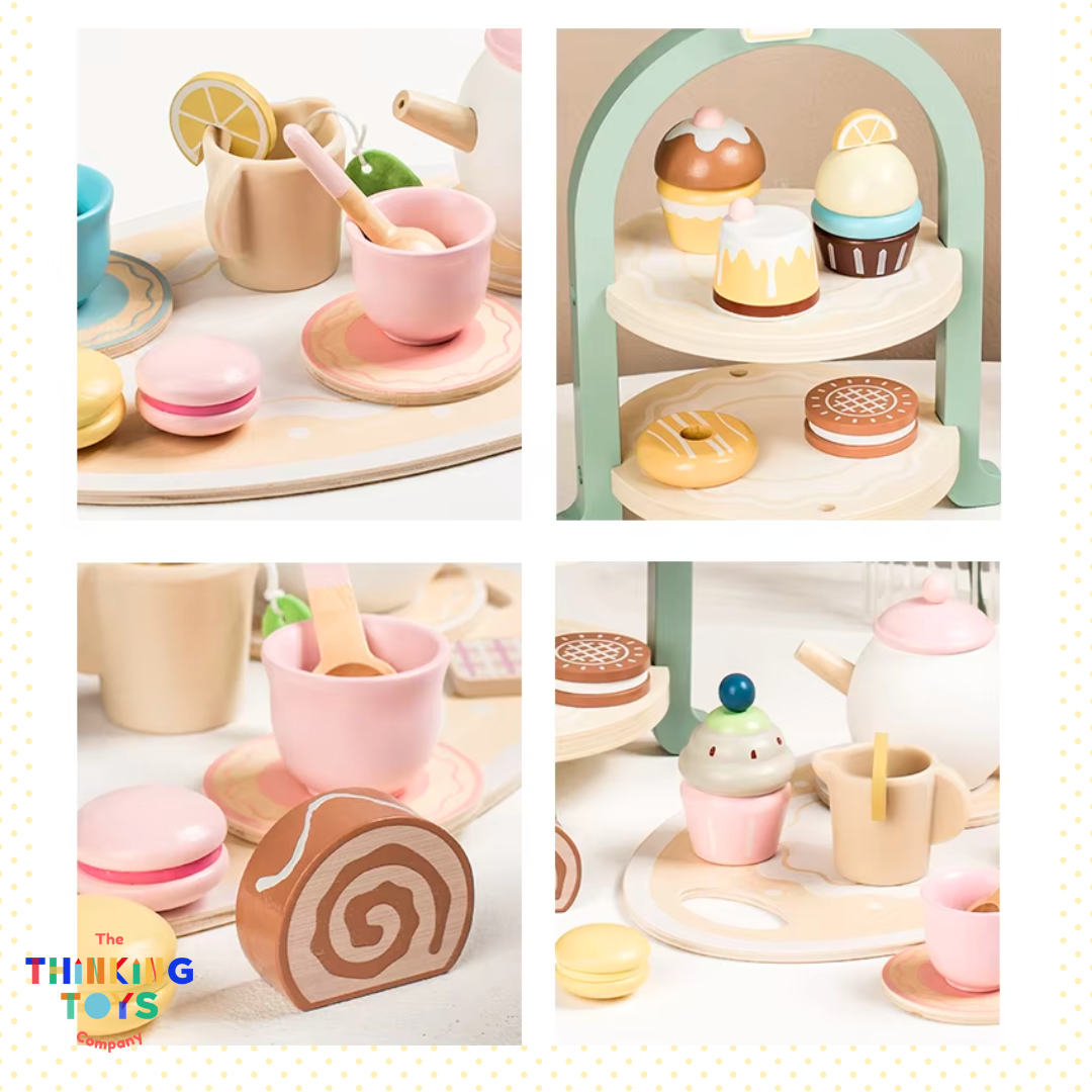 SP016, Afternoon Tea Set, Adds elegance to pretend play while encouraging creativity, storytelling, and teamwork.