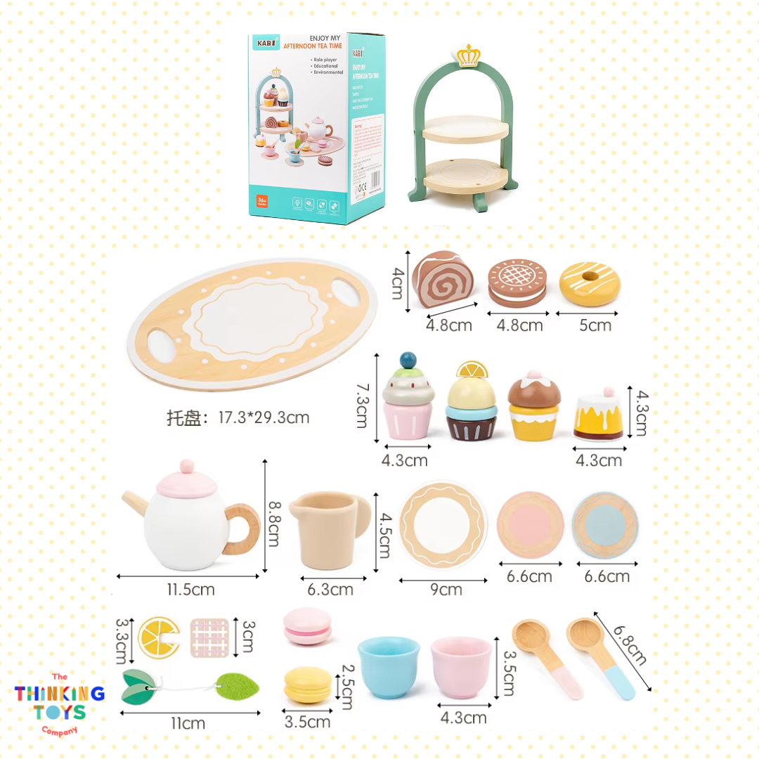 SP016, Afternoon Tea Set, Adds elegance to pretend play while encouraging creativity, storytelling, and teamwork.