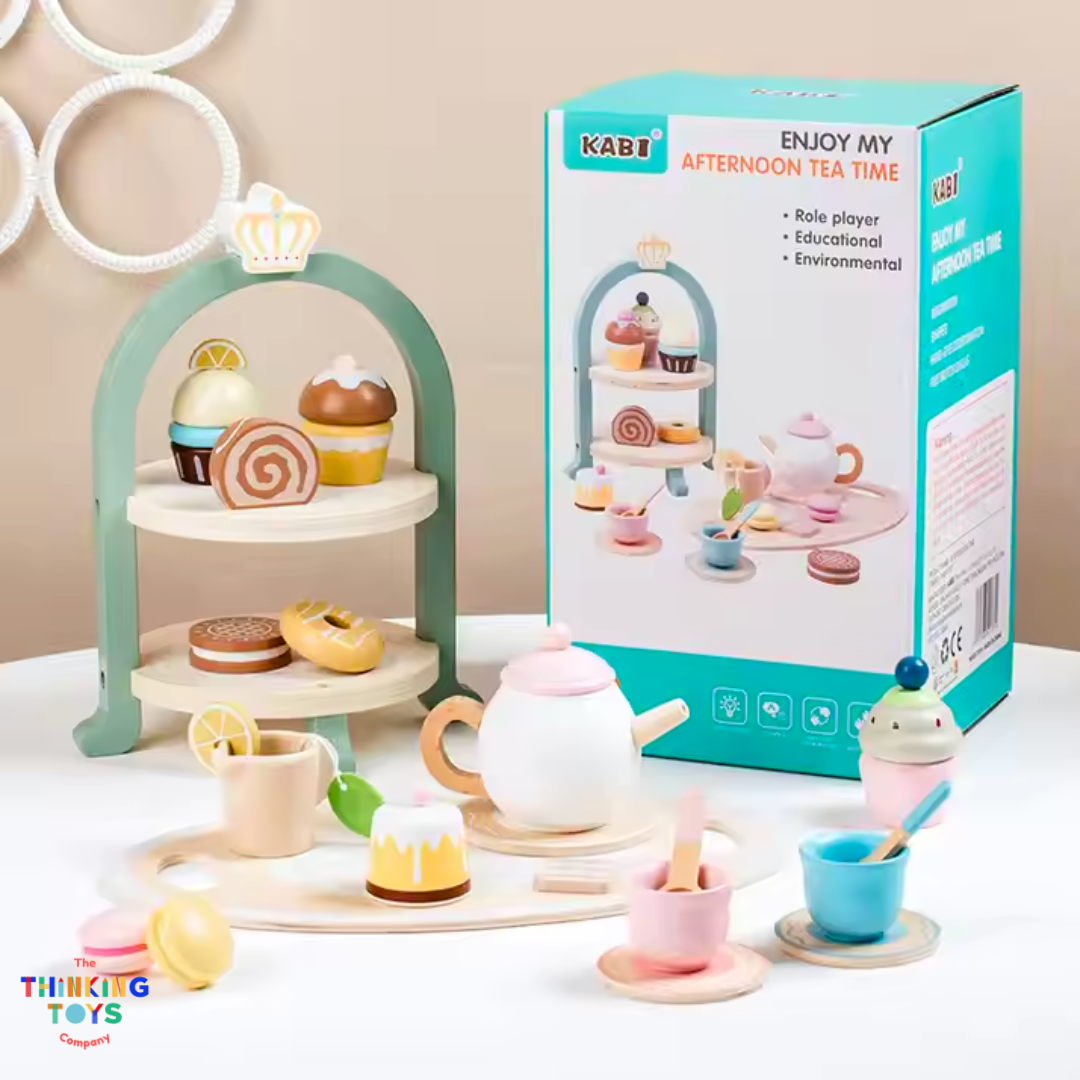 SP016, Afternoon Tea Set, Adds elegance to pretend play while encouraging creativity, storytelling, and teamwork.