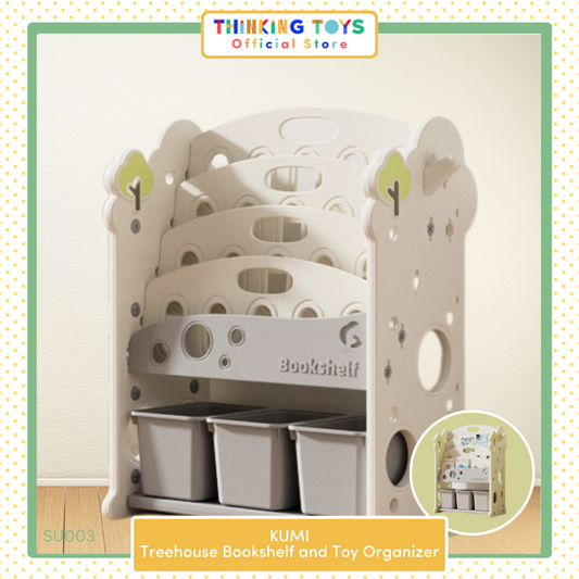 SU003-G, Treehouse Bookshelf GREEN, Encourages independent reading and organization with a clean, child-friendly design.