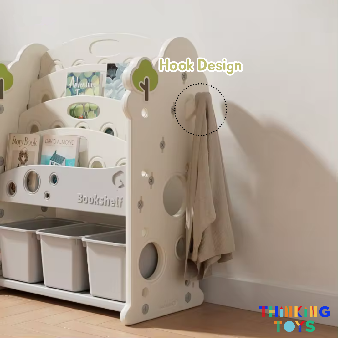 SU003-G, Treehouse Bookshelf GREEN, Encourages independent reading and organization with a clean, child-friendly design.