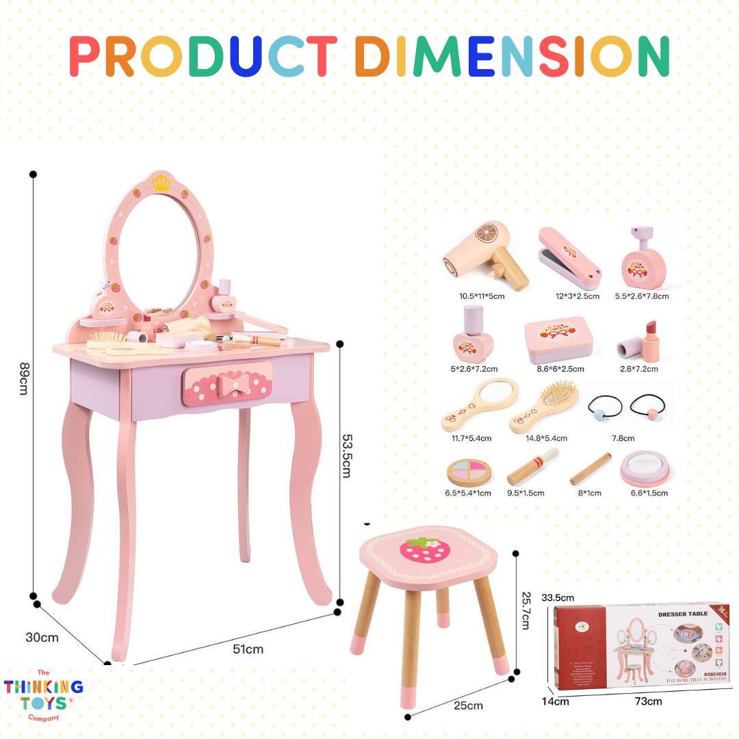 VD006, STRAWBERRY LITE VANITY DRESSER 5