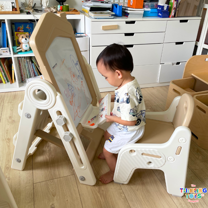 Summer Whiteboard Playboard with Bookshelf and Chair
