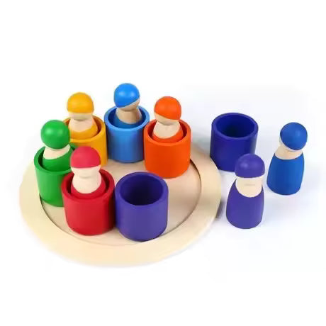 Rainbow Wooden Peg Dolls