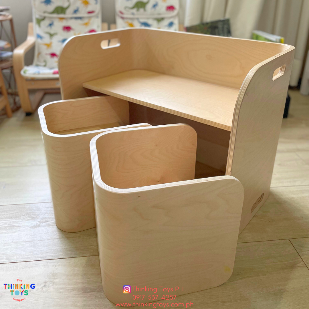 GROW-WITH-U 9-in-1 Montessori Cube Table & Chairs