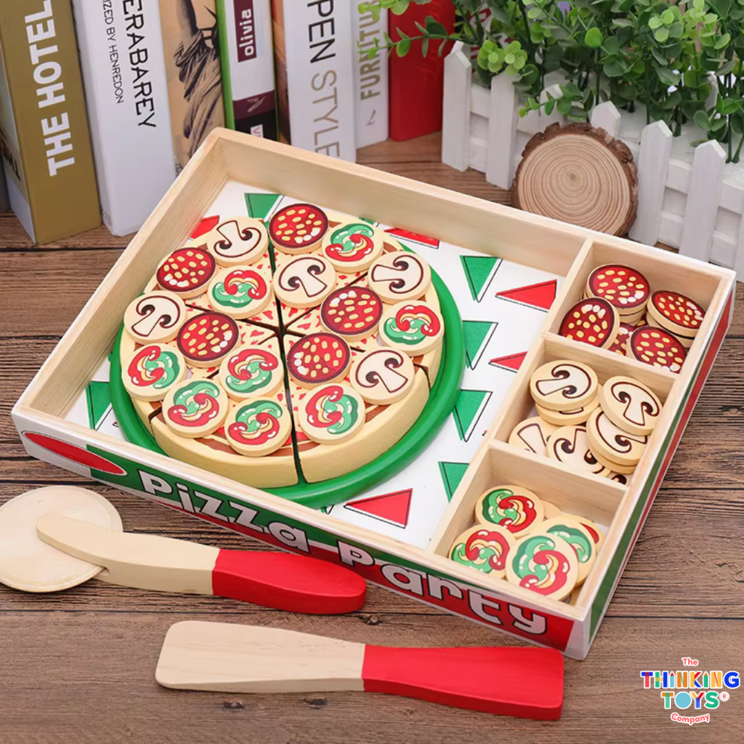 Wooden Slicing Pizza