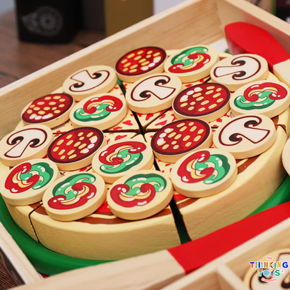 Wooden Slicing Pizza