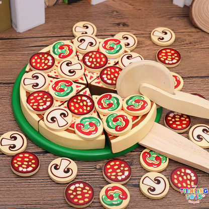 Wooden Slicing Pizza