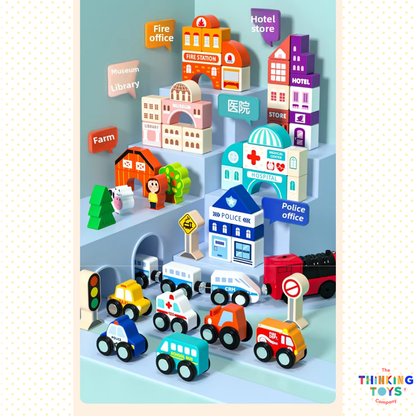 Urban Building Blocks with Mini Train
